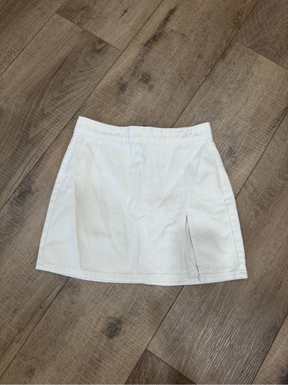 Lioness White Denim Mini Skirt